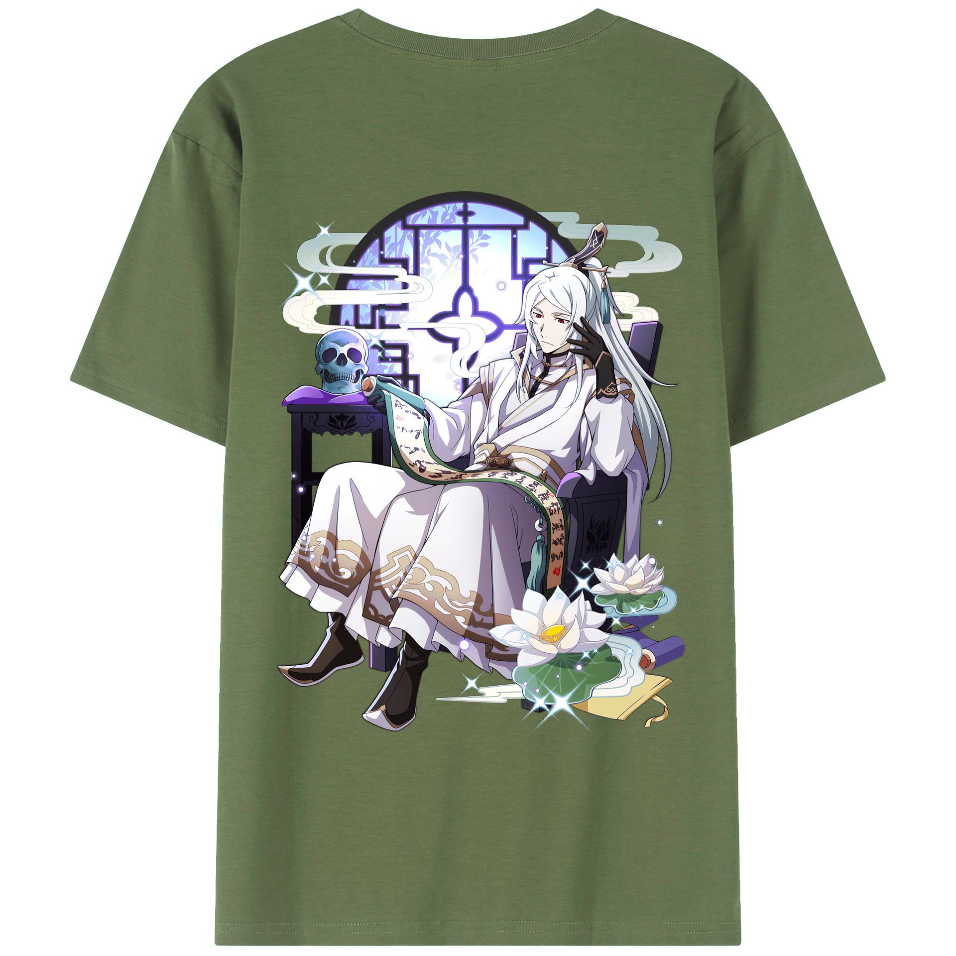 （画像用） 文豪ストレイドッグス Bungo Stray Dogs 綿100％ メンズ半袖Tシャツ（バックプリント） 通気性